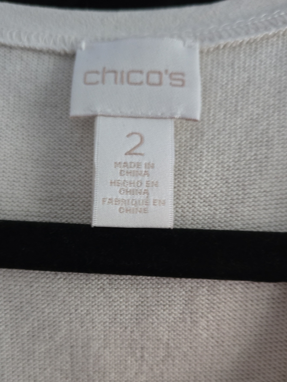 Chico's Short-Sleeve Knit Top in Cream